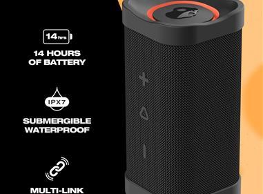 Skullcandy Terrain Wireless Bluetooth Speaker - IPX7 Waterproof Portable Speaker with Dual Custom Passive Radiators, 14 Hour Battery, Nylon Wrist Wrap, & True Wireless Stereo product