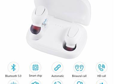 Wireless Headphones Bluetooth Earbuds with Charging Case - White product