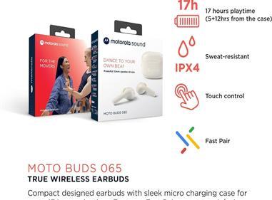 Motorola Moto Buds 065 - True Wireless, Ear Buds-WHITE product