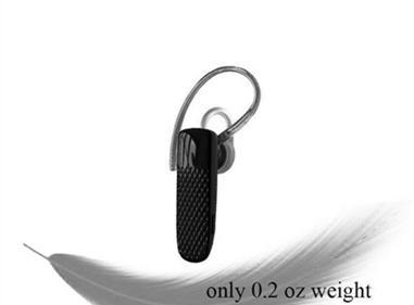 In Ear Mono Bluetooth Earpieces with Microphone and Music 618M in Black product