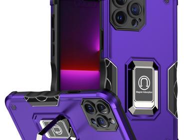 iPhone 13 Pro Max OPTIMUM Magnetic Ring Stand Hybrid Case Cover – Strong Grip, 360° Kickstand & Magnetic Mount Ready product