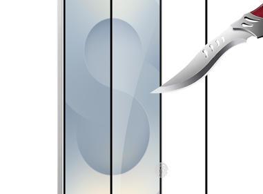 Samsung Galaxy S25 FE Bulk White Paper Card Package Black Edge Camera Lens Tempered Glass Protector product