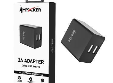 Dual USB Port - Adapter - 2 AMP - Black product