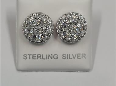 925 Sterling Silver 2.5Ct Round Moissanite Diamond Stud Women's Earrings product