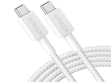 ANKER 322 BRAIDED USB-C TO USB-C 3â€˜ CABLE WHITE product