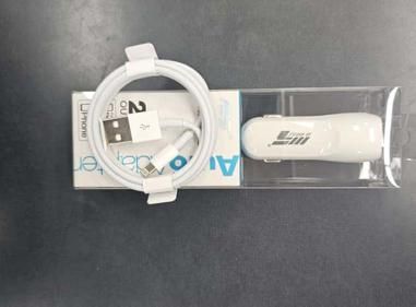 Generic White Car Charger & USB Cable Set product