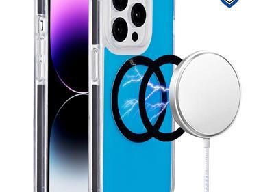  iPhone 15 METKASE IMD Design Pattern [Magnetic Circle] Premium Hybrid Case - Space Silver Pattern product