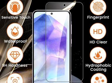 Tempered Glass Screen Protector for Samsung Galaxy A55 – Shatterproof, Scratch Resistant & HD Clear product