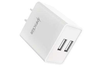 Dual USB Port - Adapter - 2 AMP - WHITE  product