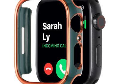 41mm Chromed iWatch Screen Frame - Chromed Gold+Midnight Green product