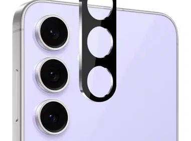 Samsung Galaxy S25 FE Camera Lens Colored Edge Tempered Glass Protector 2.5D - Black product
