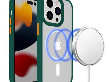 iPhone 15 Core [Magnetic Circle] Core [Magnetic Circle] Colorful Buttons Thick 2mm Hybrid - Midnight Green product