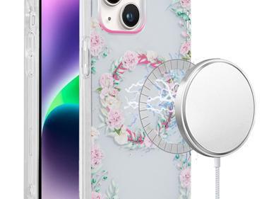 iPhone 14/13 [Magnetic Circle] Double Layer IMD TPU Case – Stylish MagSafe-Ready Protection product