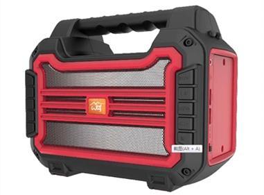 Portable Bluetooth Speaker with Handle Loud Sound Heavy Bass Outdoor Solar Charging in Red product