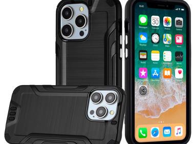 iPhone 15 Plus Strong Tough Metallic Design Hybrid Case product