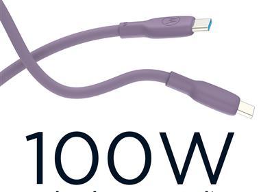 Motorola TurboPower Silicone 5A Black USB-C to USB-C Cable-PURPLE product