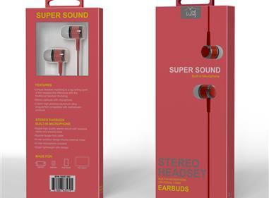 Premium Super Sound Universal Earbud 700ST - Red product