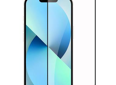  iPhone 15 Bulk White Paper Card Package Black edged Tempered Glass (Black) product
