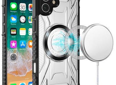  iPhone 16 Plus 6.7 inch [Magnetic Circle] CD Pattern Transparent Rugged Hybrid - Black product