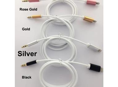 Lightning to 3.5mm AUX Audio Adapter Cable in Silver product