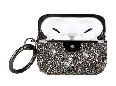AirPods Pro Deluxe Diamond Bling Glitter Case Cover - Black product