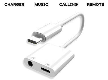 Lightning to Headphone Adapter 3.5mm Jack Headphone Adapter 2 in 1 Earphone and Charging Splitter product