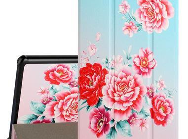 Samsung Galaxy Tab A7 Lite 8.7 inch Trifold Magnetic Closure PU Leather Case Cover - Blooming Flowers product