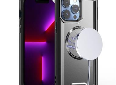 iPhone 15 Rank [Magnetic Circle] Tough Strong Modern Fused Hybrid - Black product