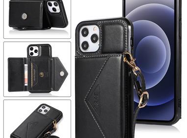  iPhone 15 Plus ELEGANT Wallet Case ID Money Holder Case Cover - Black product
