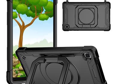 Samsung Galaxy Tab A7 Lite 8.7 inch (T220 T225) Tablet Tough Hybrid Rotating 360 Degree Kickstand - Black+Black product