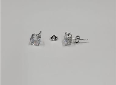 S925 Sterling Silver Moissanite Stud Earrings 7mm product