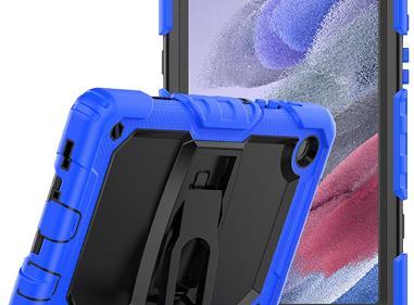 Samsung Galaxy Tab A7 Lite 8.7 inch Heavy Duty Full Body Rugged Tablet Kickstand Case Cover - Black/Blue product