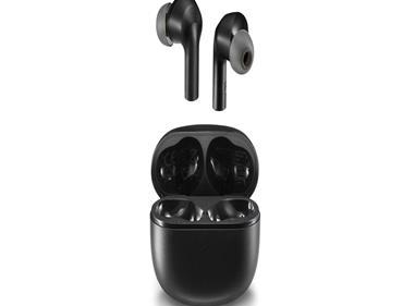 MOTO BUDS 500 ANC - ACTIVE NOISE CANCELING TRUE WIRELESS EARBUDS - 20 hours of music and calls - control with a tap or your finger. Plus IPX4 rating, they're sweat and splash-proof BLACK product