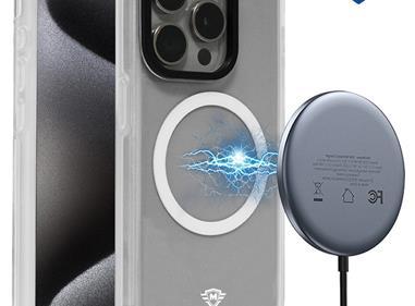 iPhone 15 METKASE Basic Transparent [Magnetic Circle] Premium Hybrid - Glitter Clear product