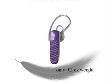 In Ear Mono Bluetooth Earpieces with Microphone and Music 618M in Purple product