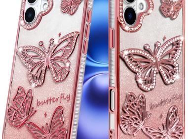 iPhone 17 Butterfly Glitter Cases Available in Multiple Colors. product