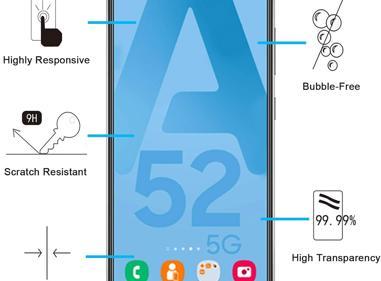 Tempered Glass Screen Protector for Samsung Galaxy A52 – HD Clear, Scratch Resistant & Shatterproof product