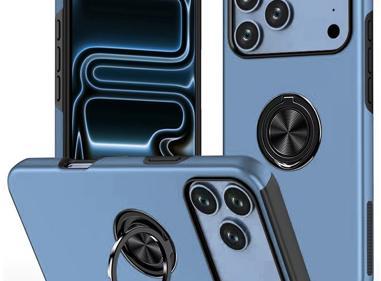 Apple iPhone 18 Pro Max CHIEF Oil Painted Magnetic Ring Stand Hybrid Case Cover - Light Blue product