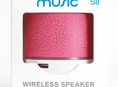 S8 Mini Wireless Speaker with Cracked Pattern LED Light (Pink) product