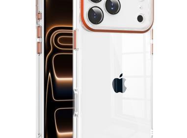 Apple iPhone 18 Pro Max Transparent Clear Hybrid with Matching Metal Buttons and Camera Protection - Available in Multiple Colors product