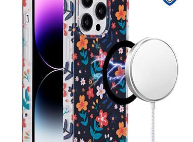  iPhone 15 METKASE Double Protection IMD Design Pattern [Magnetic Circle] Premium Case - Nightly Floral product