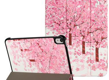 Apple iPad Pro 13inch 2024 Trifold Magnetic Closure PU Leather Case Cover - Sakura Floral product