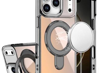 iPhone 17 Pro Max CHROME HQ Rotational Magnetic Ring Hybrid Case – Black product