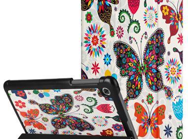 Alcatel Joy Tab 2 Trifold Magnetic Closure PU Leather Case Cover - Butterfly product