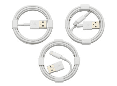 Loose USB-A to Lightning Cables (White) - (Quantity: 3) product