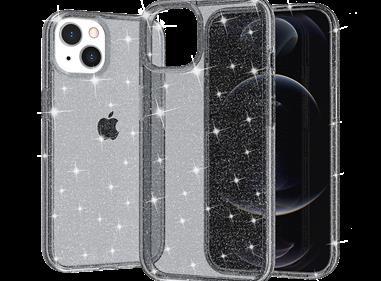 iPhone 15 Glitter Ultra Thick 3mm Transparent Hybrid Case Cover - Smoke product