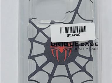 Transparent Spider-Web iPhone 16 Pro Case – Sleek Hero-Inspired Design product