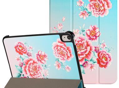 Samsung Galaxy Tab S9 Trifold Magnetic Closure PU Leather Case Cover - Blooming Flowers product