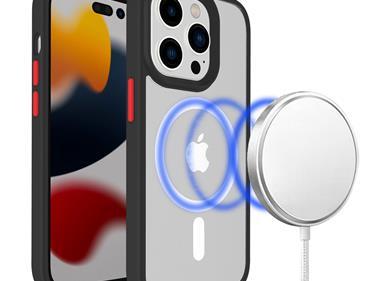 iPhone 15 Core [Magnetic Circle] Core [Magnetic Circle] Colorful Buttons Thick 2mm Hybrid - Black product