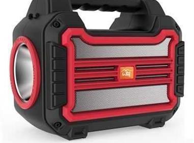 Portable Bluetooth Speaker with Handle Loud Sound Heavy Bass Outdoor Solar Charging in Red product
